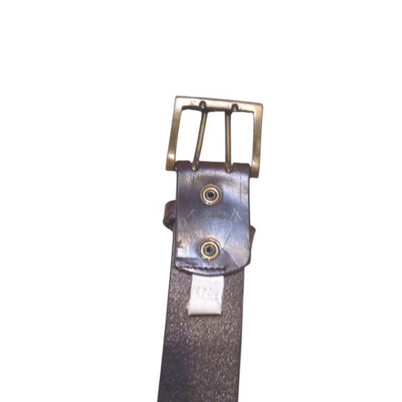 Two Genuine Leather Men's Belts Size 34 Medium 32-36 in Waist - Picture 6 of 11